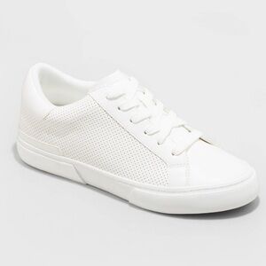 A New Day White Sneaker with Memory Foam Insole 
Lace-Up Faux Leather